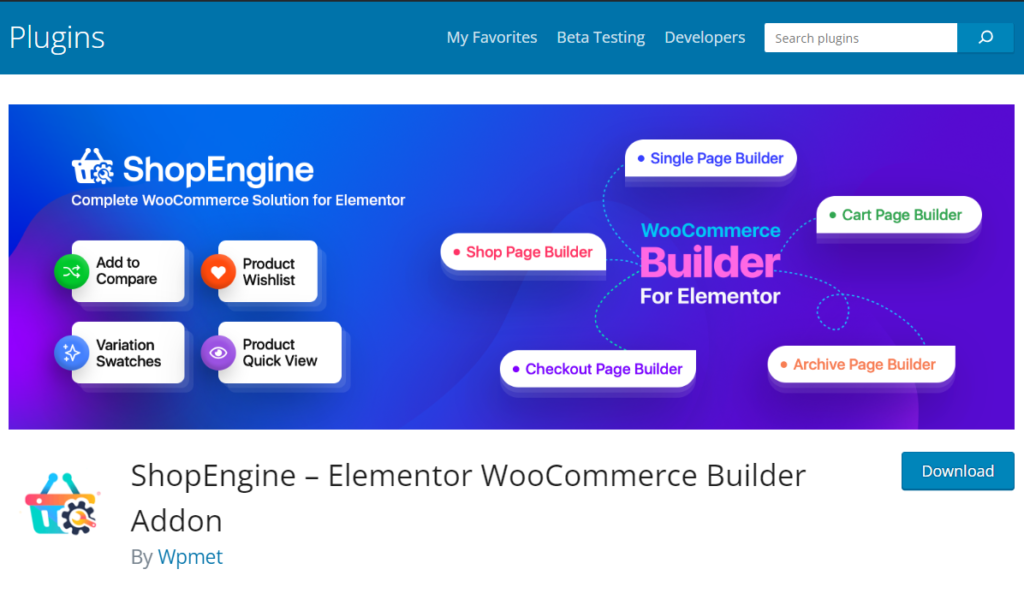 ShopEngine Elementor Extensions